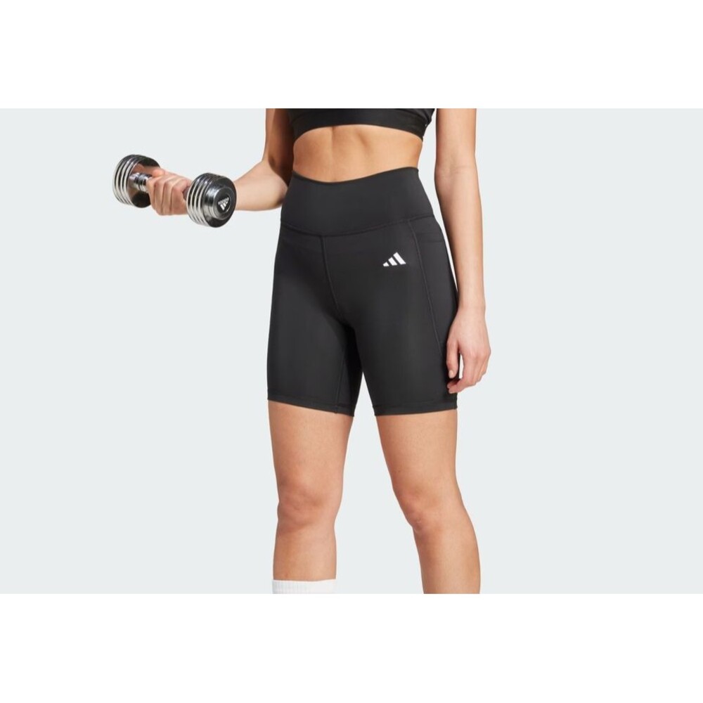 Adidas Size 3X Womens AEROREADY Optime 7 inch Training Legging Shorts Black